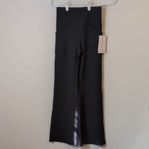 NWT Athleta Salutation Stash Rib Flare Pants SP Small Petite Black